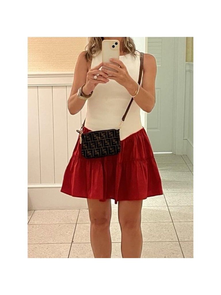 Nwt Size Xl -Anthropologie Cotton Rib Tank Drop-Waist Twofer Mini Dress (Us$ 98)